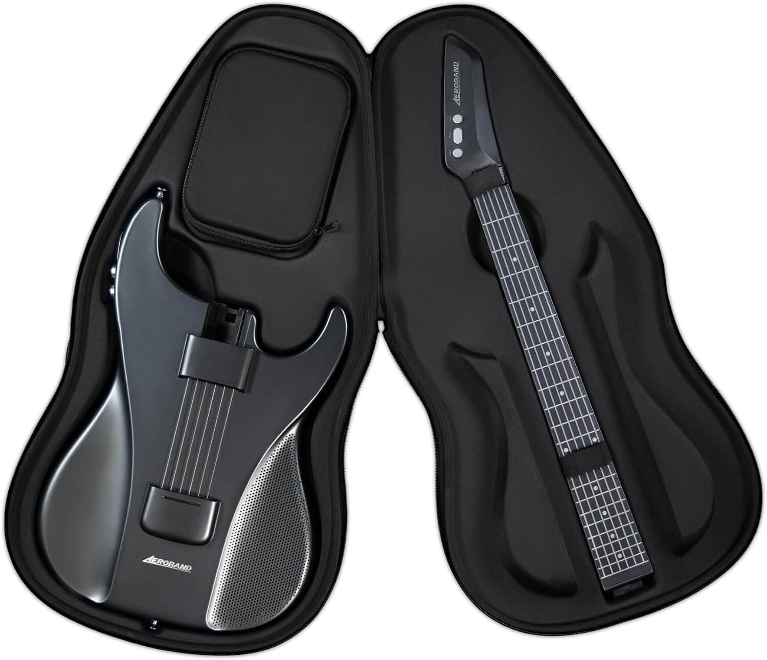 AeroBand Smart Guitar Stringless, Acoustic Electric Travel Guitar, Portable Silent Guitar with Removable Fretboard for Enthusiasts, Adults, Teenagers, Gift (Bag DE)