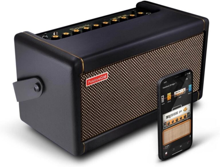 Positive Grid Spark Guitar Amplifier, Electric, Bass and Acoustic Guitar 40-Watt Combo Amp, Mobile App (Spark Black)
