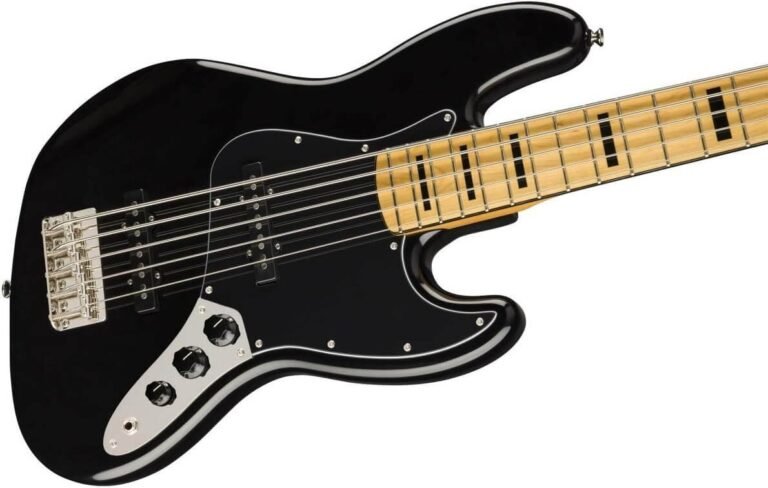 Squier by Fender Classic Vibe '70s Jazz Bass V, Bass Guitar, Maple Fingerboard, Black