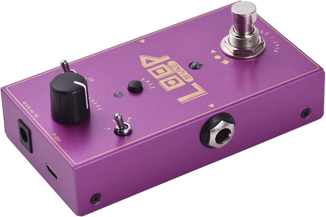 Btuty Guitar Loop Effector Loop Recording Effects Pedal Recording Storage/3 Gear Speed DC 9V 6.35mm Input/Output Interface Electric Guitar Loop Effects Pedal with Multifunctional Footswitch