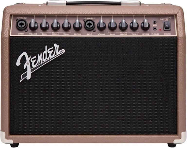 Fender Acoustasonic 40, Combo Guitar Amp, 40W, Suitable For Acoustic, Electric Guitar & Microphone, Brown/Black