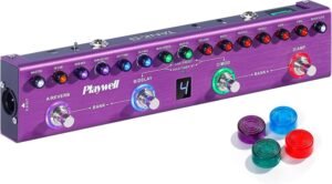 Playwell Multi Effects Guitar Pedal TANK-G,Digital Electric Guitar Effector with 36 Editable Presets,Chorus,Delay,Reverb,MOD,IR Loading,Recording,Tuner,Built-in battery,BT connection