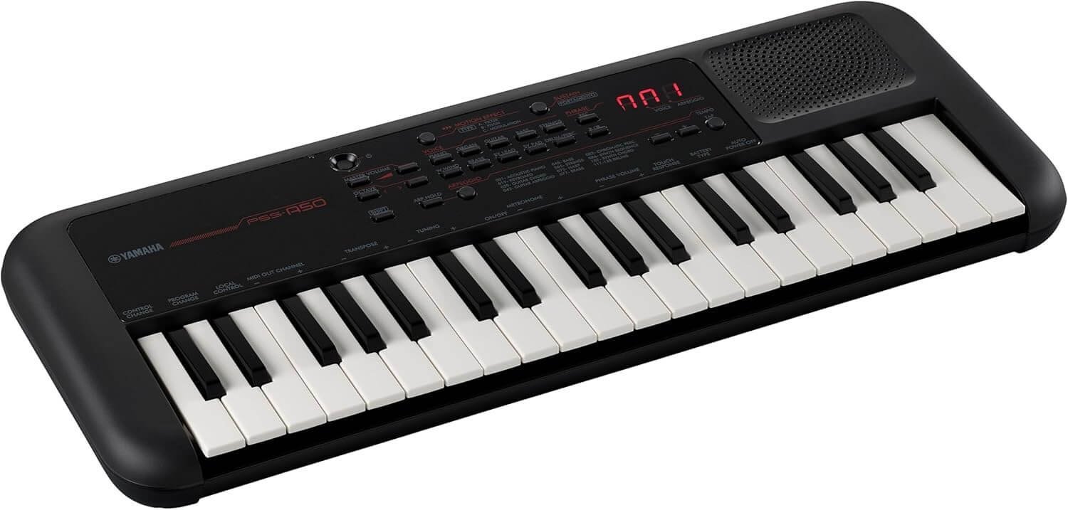 Yamaha PSS-A50 - Portable, Digital Keyboard with Phrase Recording, 42 Built-in Voices and 138 Arpeggio Types with a Lightweight Design, in Black,