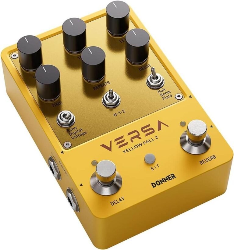 Donner Delay & Reverb Pedal with Tap Tempo, Preset Saving, Stereo in/out, Digital 3x3 Multi-Mode Effects for Electric/Acoustic Guitar, True Bypass