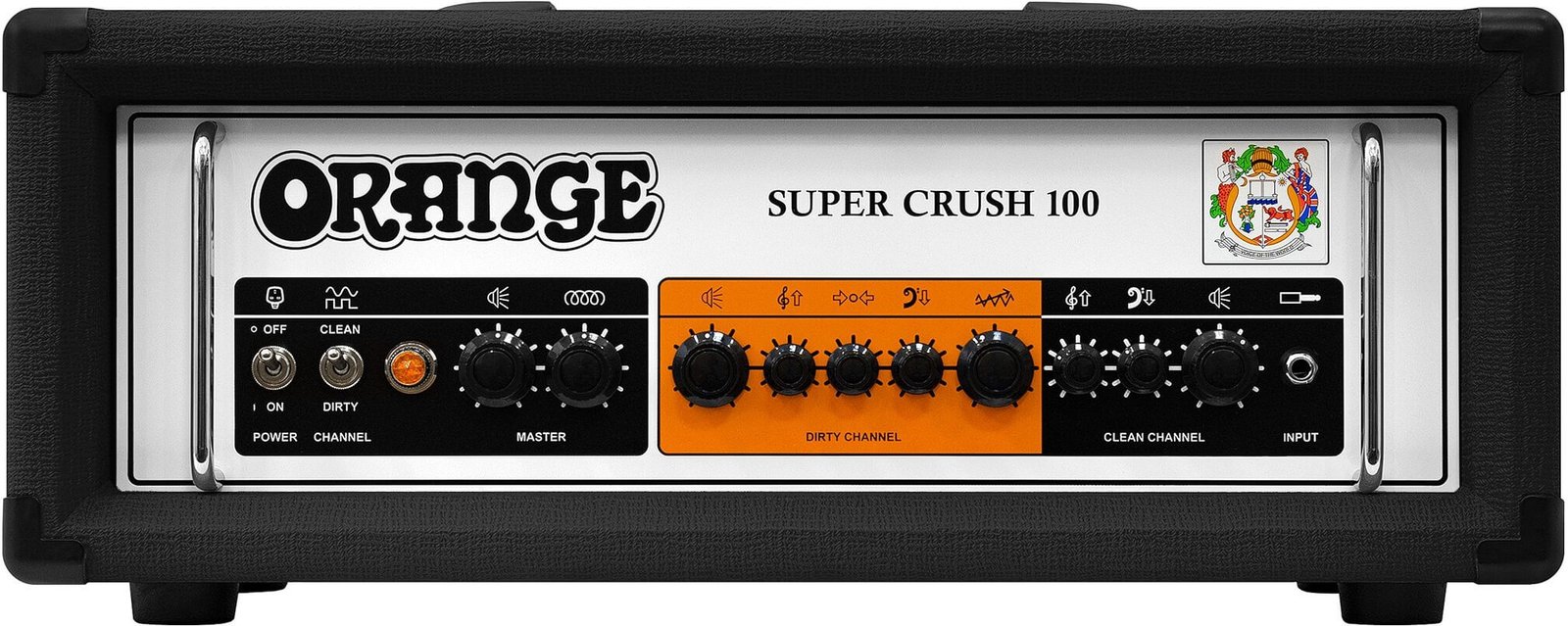 Orange Super Crush 100 Solid-State Guitar Amplifier Head (100 Watts)