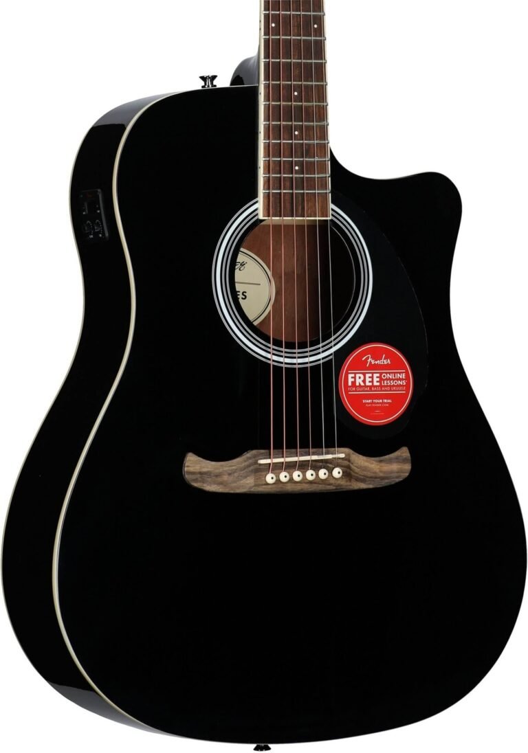 Fender FA-125CE Acoustic-Electric Guitar, Black