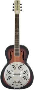 Gretsch G9220 6-String Resonator Electric Guitar with Bobtail Round Neck with Gretsch Ampli-Sonic Diaphragm Resonator Cone (Right-Handed, 2-Color Sunburst)