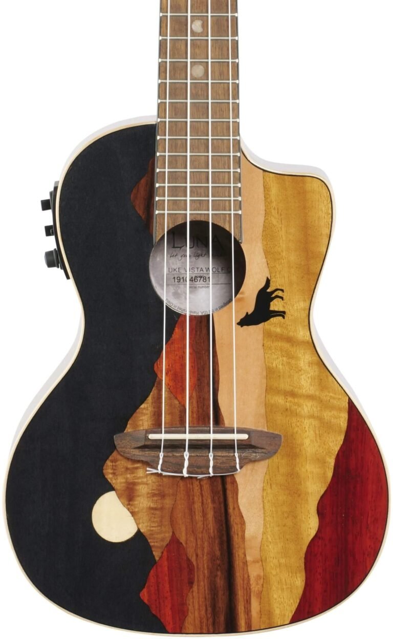 Luna Vista Wolf Concert Acoustic-Electric Ukulele (with Gig Bag