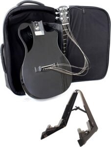 Carbon Fiber Collapsible Travel Guitar with Folding ABS Guitar Stand