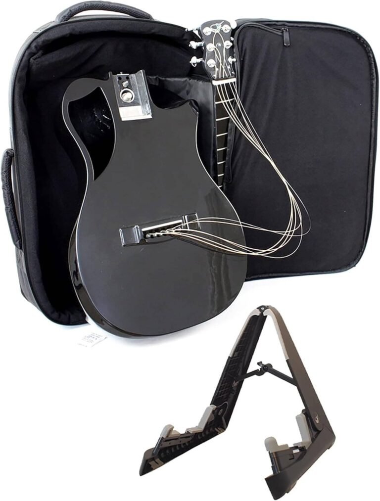 Carbon Fiber Collapsible Travel Guitar with Folding ABS Guitar Stand