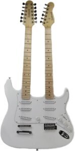 Zenison Double Neck Electric Guitar White 12 String & 6 String