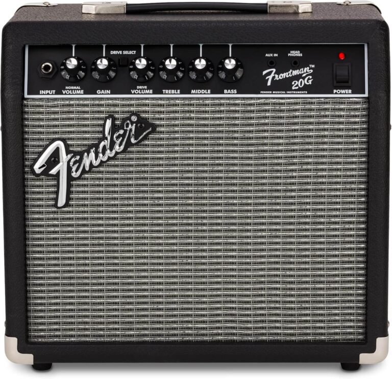 Fender Frontman 20G Guitar Amp, 20 Watts, with 2-Year Warranty 6 Inch Fender Special Design Speaker, 10x16x16 inches