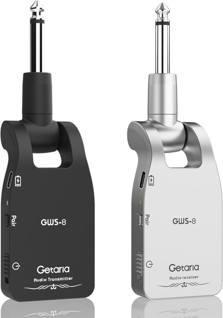 Upgrade 2.4GHZ Wireless Guitar System Built-in Rechargeable Lithium Battery Wireless Guitar Transmitter Receiver for Electric Guitar