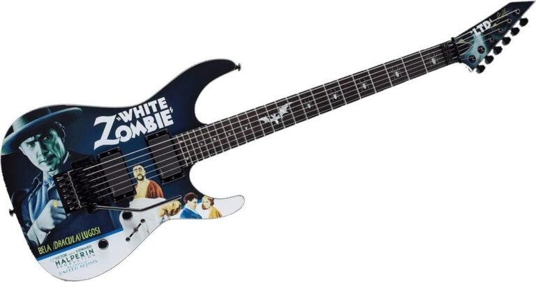ESP LTD KH-WZ Signature Series Kirk Hammett White Zombie Electric Guitar with Case