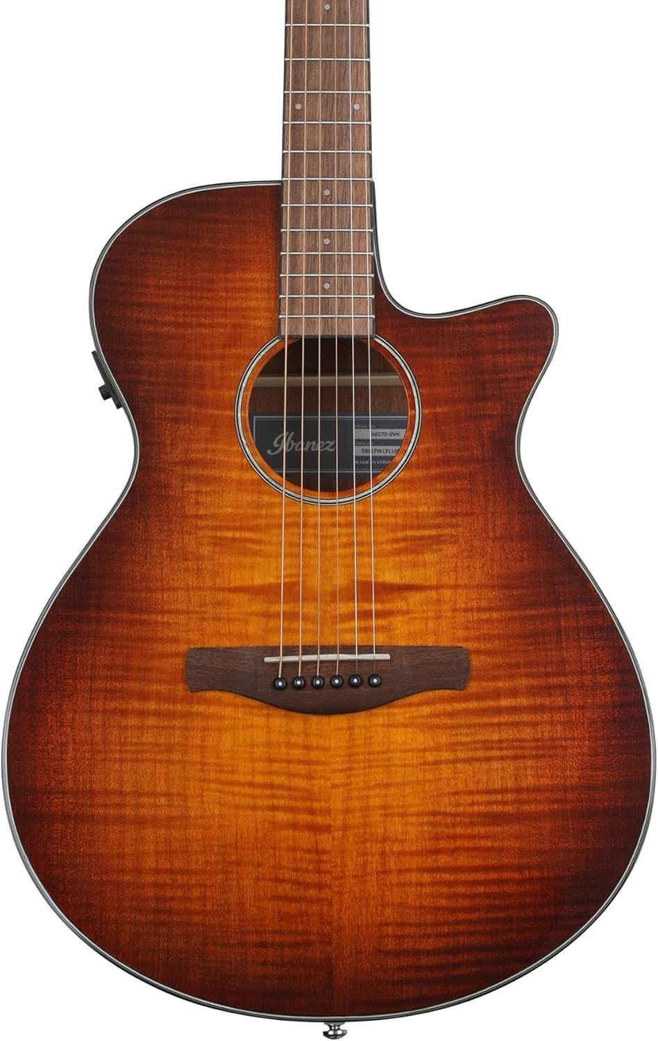 Ibanez AEG70 Acoustic-Electric Guitar - Vintage Violin High Gloss