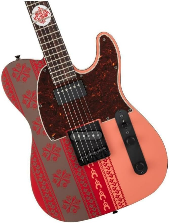 ender Monster Hunter Telecaster Electric Guitar - Rathalos Red