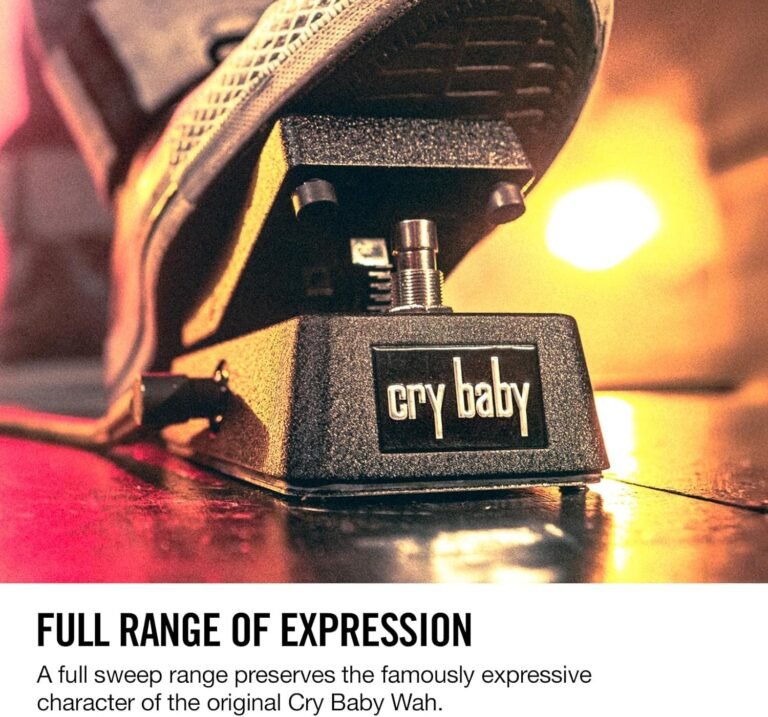 Well-organised home studio with guitar, compact pedalboard, and recording equipment
