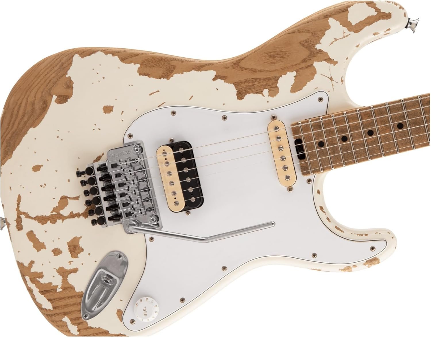 Charvel Super-Stock SC1 Henrik Danhage electric guitar in white relic finish