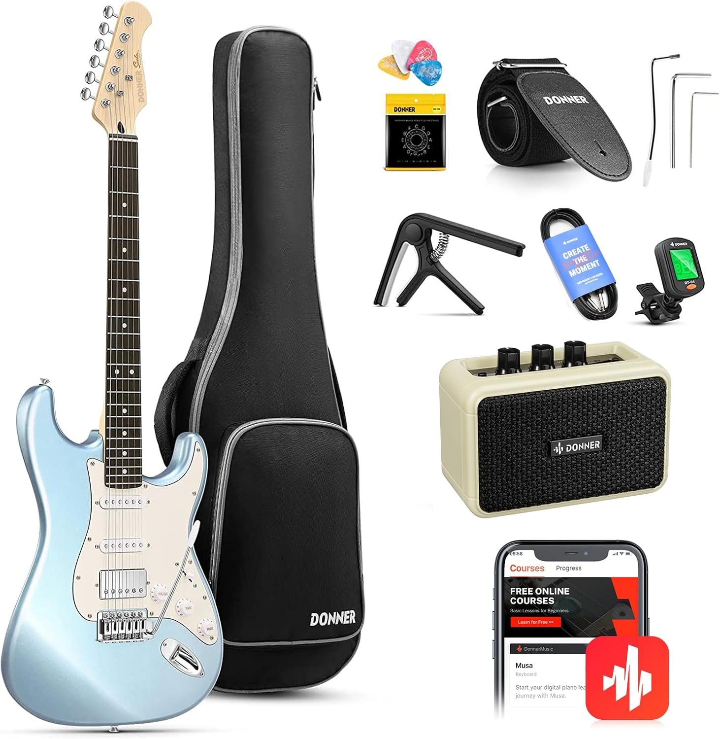 Donner DST-152R electric guitar