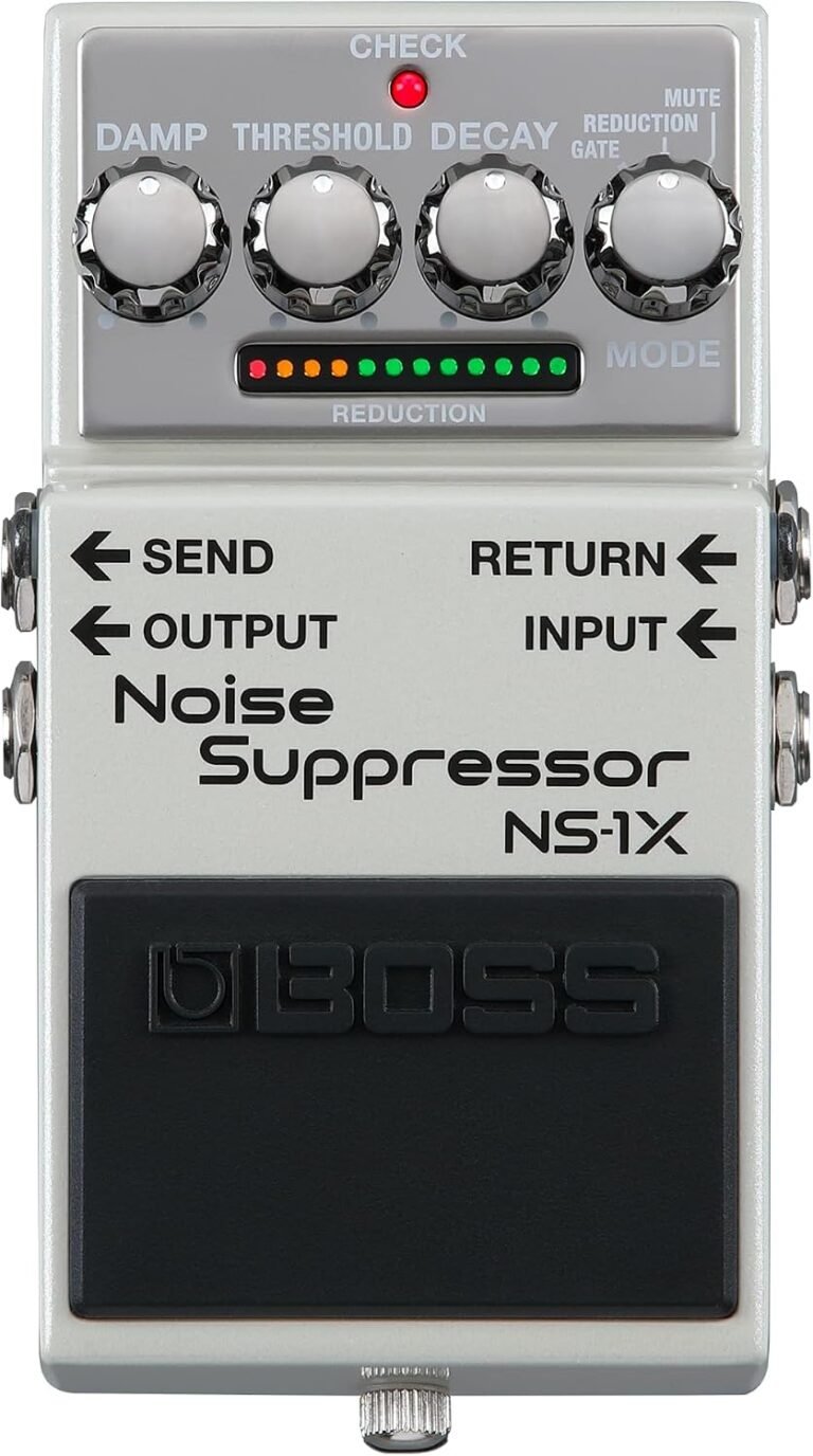 BOSS NS-1X Noise Suppressor guitar pedal with four control knobs and LED indicators