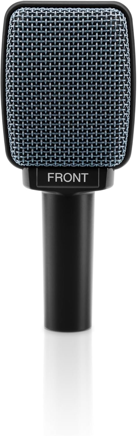 Sennheiser e906 dynamic instrument microphone with black housing and flat metal grille